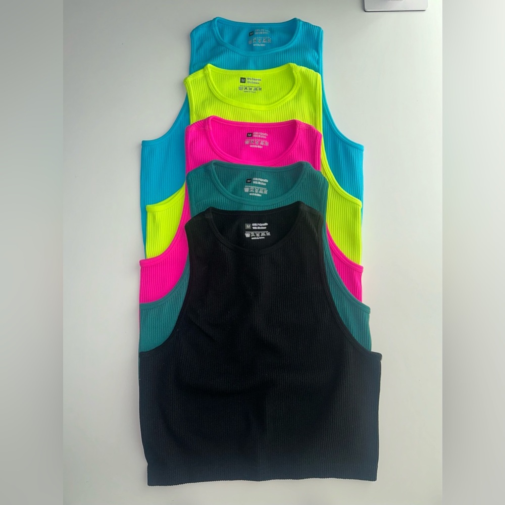 Fitted Crop Tank Top (5 Pack)